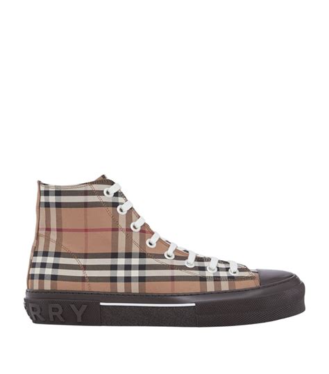 burberry trainers high top|burberry check high top sneakers.